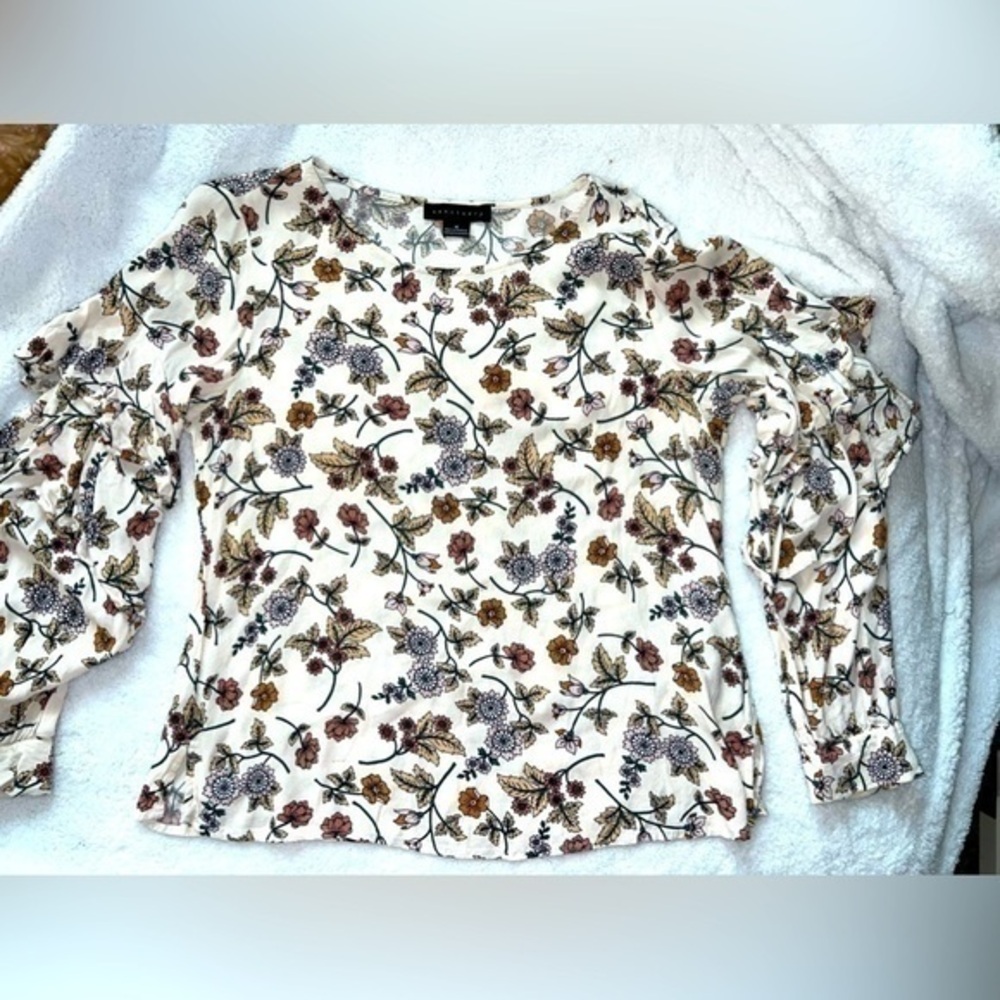 Sanctuary Women's Harvest Floral Long Sleeve Blouse